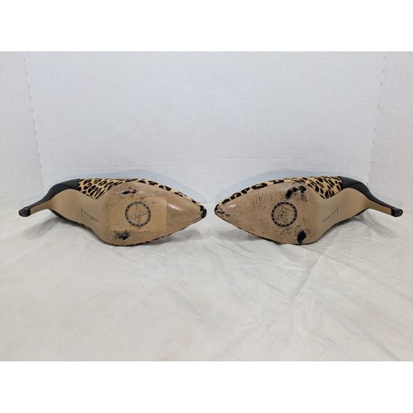 Adrienne Vittadini Leopard Print Ankle Booties Stiletto Heel Size 7.5 - Picture 8 of 12